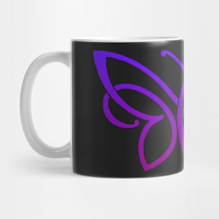 Tribal Butterfly in Purple Mug